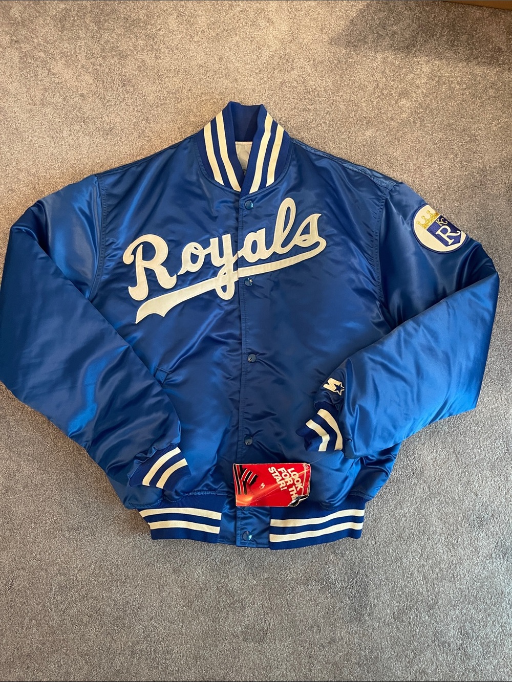 Vintage 80s Starter Kansas City Royals Satin Script Jacket